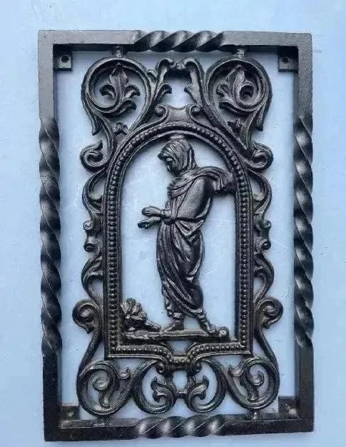 A Cast Iron Gate: A Cast Iron Gate. Very heavy gate measuring 18 inches wide by 28 inches long.