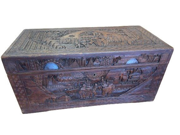 A Chinese Carved Blanket Chest (1 of 16)