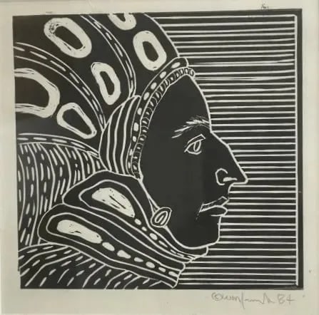 A woodblock print by an unknown artist (1 of 11)