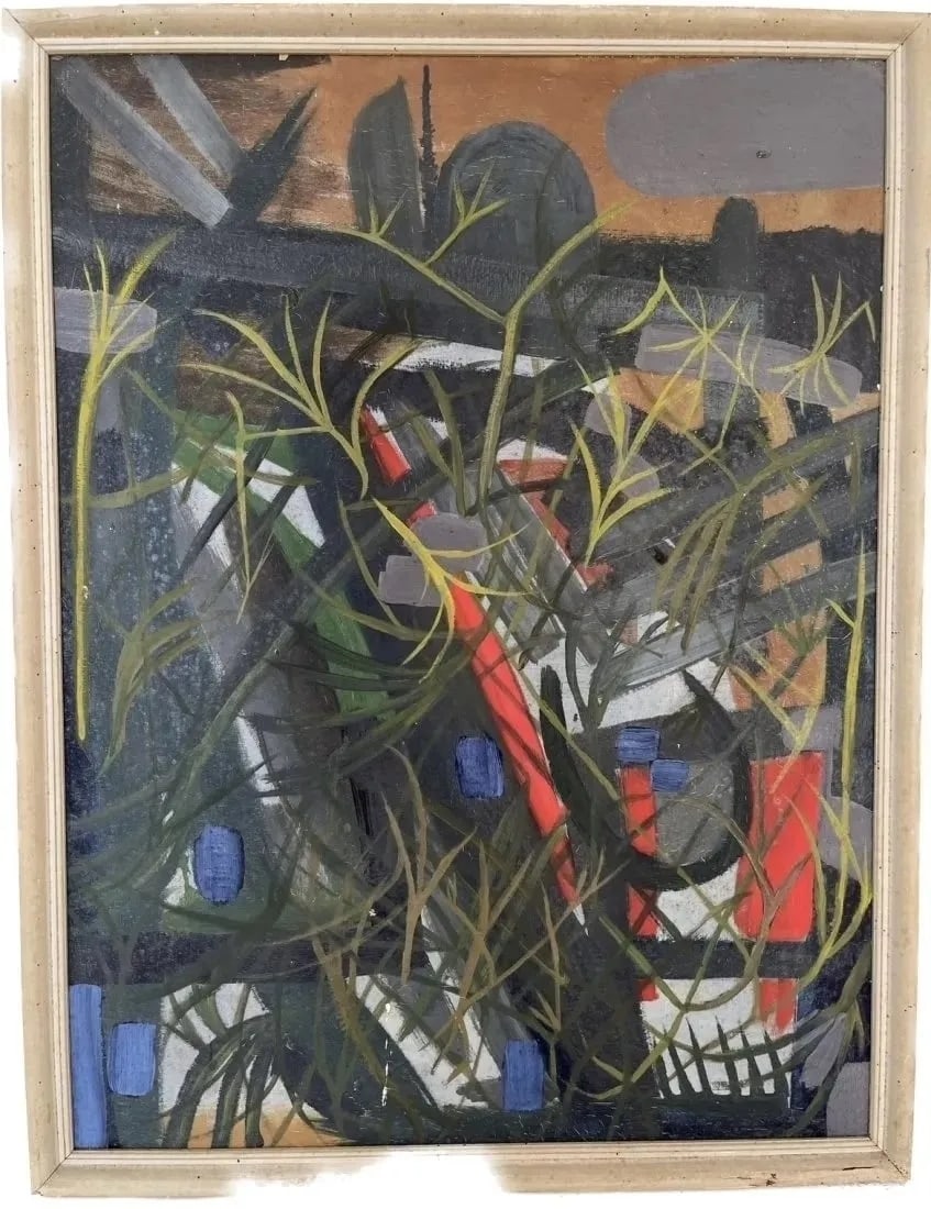 Abstract expressionist Vine Oil Painting (1 of 8)