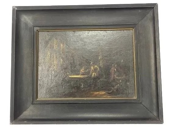 Antique European Dutch old master oil on board painting (1 of 19)