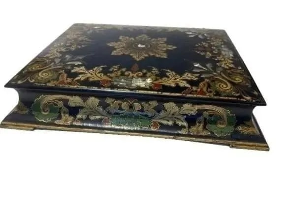 English Jennens and Bettridge Mother of Pearl inlaid Writing Box (1 of 14)