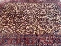 Antique Persian Gold Sarouk room size rug (1 of 20)