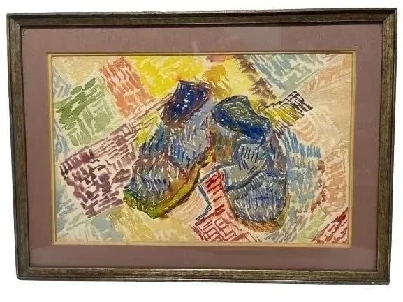 Antique watercolor painting School of Georges Seurat (1 of 15)