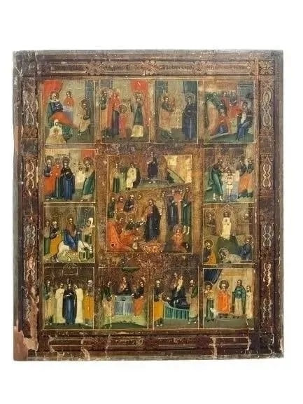 Important Russian Icon Hand painted on wood (1 of 14)