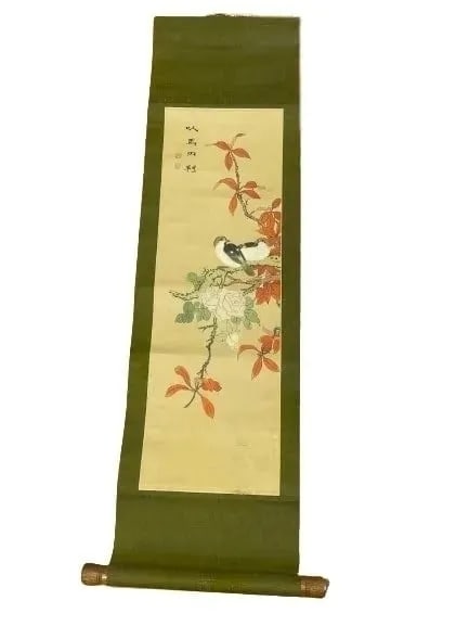 A hand painted Chinese hanging Scroll (1 of 7)