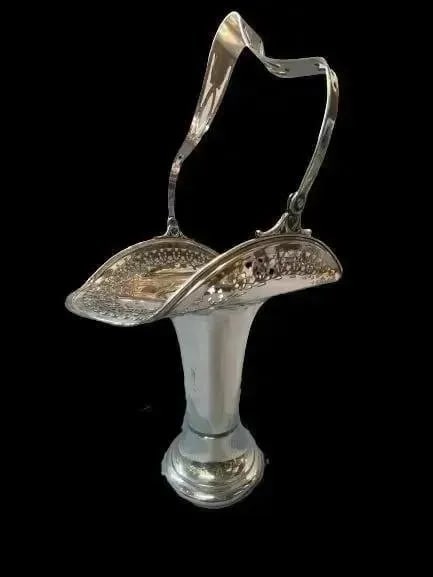 A silverplated flower basket (1 of 13)