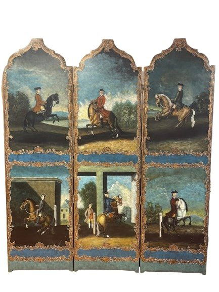 A large three panel folding Screen Divider American Colonial Style (1 of 20)