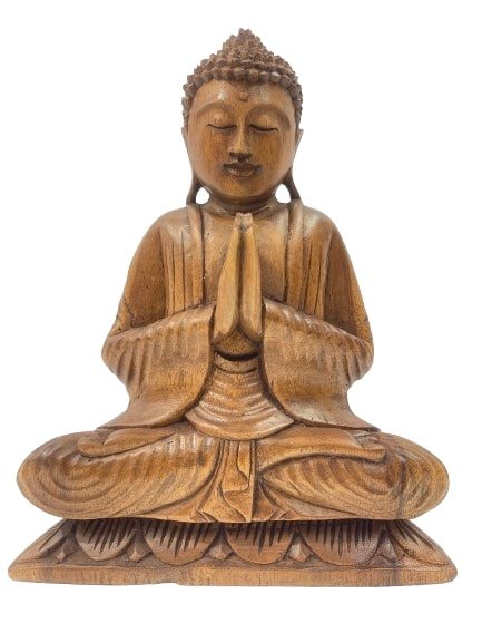 A  Tibetan hand carved Buddha wooden statue (1 of 14)