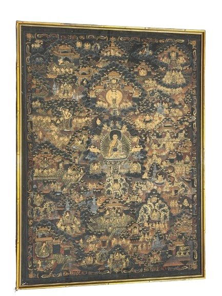 Important antique Thangka hand painted Tibetan Buddhist painting (1 of 20)
