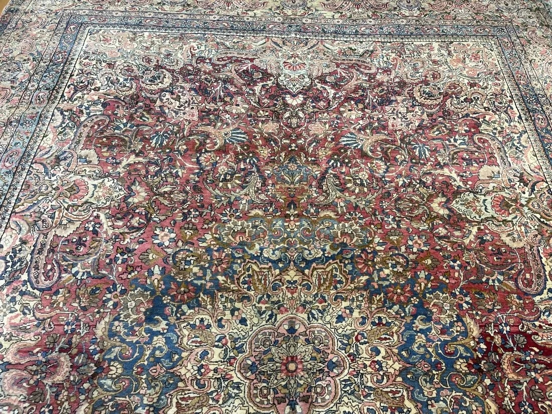 Antique Persian Kerman handwoven large rug (1 of 17)