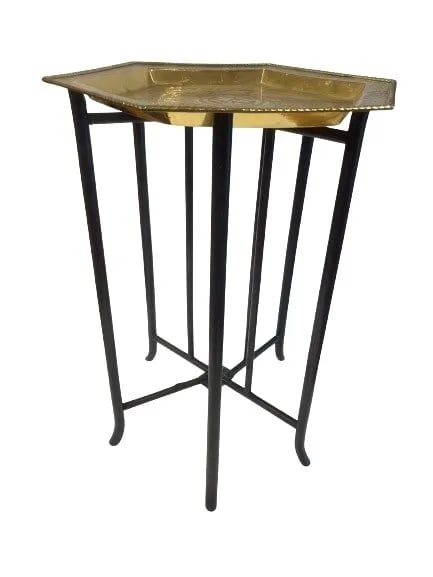 A hexagon Chinese brass charger table (1 of 12)