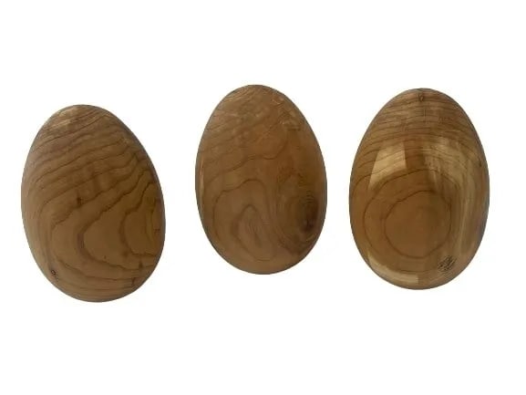 Three Cherry wood Eggs (1 of 7)