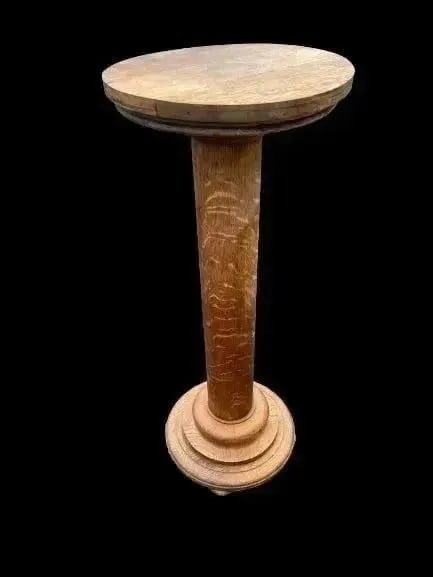 Antique Oak Pedestal stand (1 of 10)
