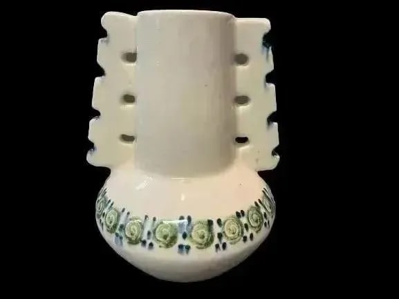 A vintage Glazed Persian Tabriz Pottery Vase (1 of 11)