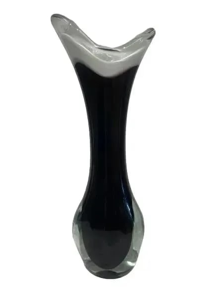 Flygsfors Coquille art glass Vase signed & dated Swedish Mid century sculpture (1 of 13)