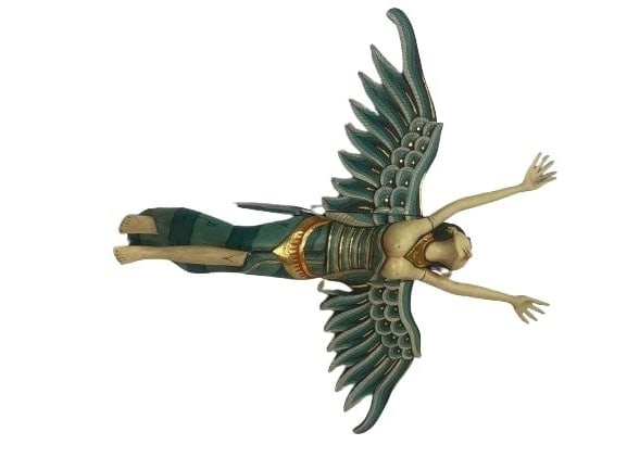 Old Bali Winged Flying Mobile carved wood Spirit chaser (1 of 17)
