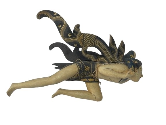 Old Bali Winged Flying Mobile carved wood Spirit chaser (1 of 16)