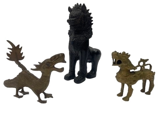 A group of  Lions & dragon statues (1 of 10)