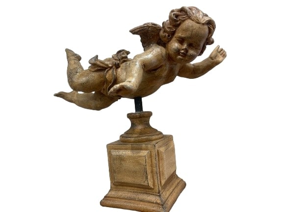 A European Cherub Decorative Statues on a Stand (1 of 14)