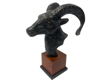 A Bronze Ram's head statue