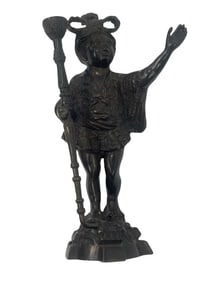 A French Bronze Blackamoor D'ore Candle holder statue