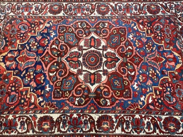 Antique Persian Bakhtiari tribal scatter rug