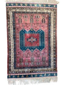 A Persian Quchan pure Silk on silk tribal rug