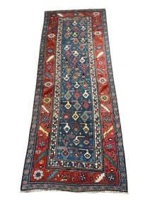 Antique Caucasian Shirvan Baku tribal runner rug