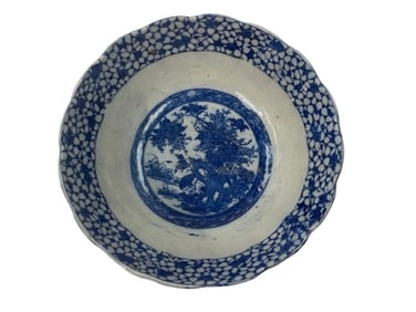A Chinese Porcelain blue & white stenciled Bowl