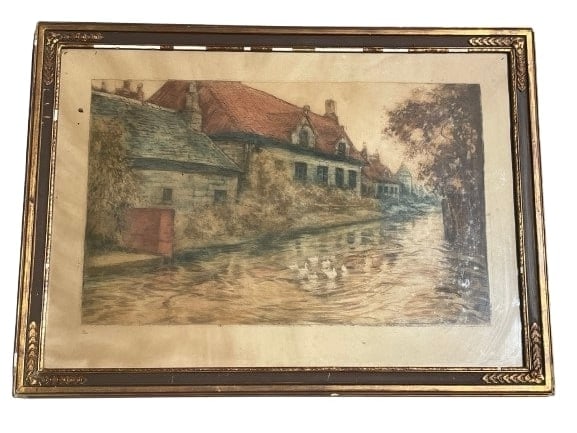 Antique large etching pencil signed by PAL (1 of 10)