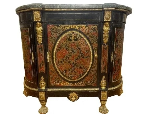 Antique French Boulle Cabinet with brass inlays (1 of 20)