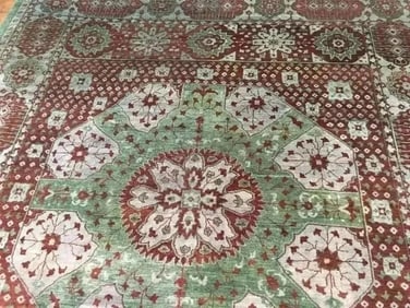 Hand woven Mamlouk Egyptian design room size rug