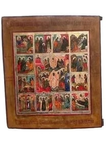 Important Russian Icon Hand painted on wood
