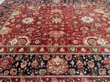 Oversize Handwoven Indian Agra rug 12 by 15