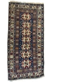 Antique Caucasian Shirvan Lesghi Star hand woven rug