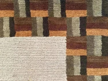 A Nepalese contemporary handwoven rug