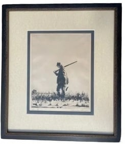 Churchill Ettinger (1903-1984) Etching titled Lone Gunner