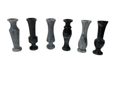 Collection of six Marble decorative vase