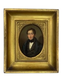 19th Century oil on board portrait of a Gentlemen