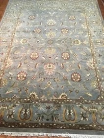 A handwoven Indian Agra wool Rug