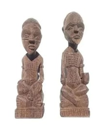 Pair of African Wood carving statues