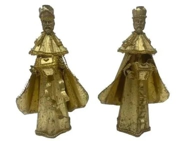 Pair of Tin candle holders