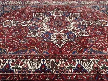 Antique Large Persian Bakhtiari hand woven Oriental rug
