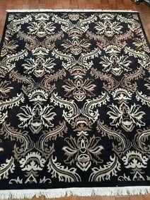 A handwoven Tibetan Contemporary wool rug