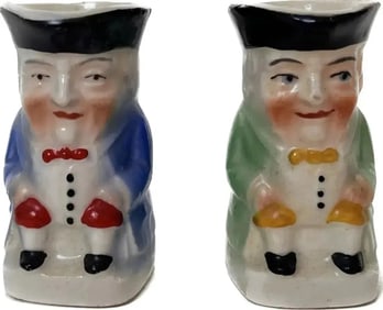 Pair of Czech TOBY Saucer jugs