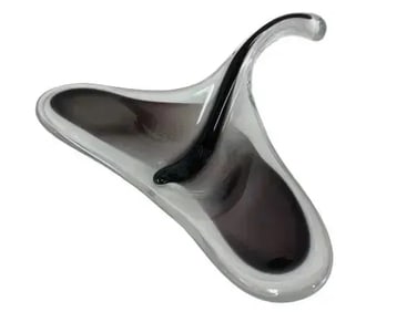 Flygsfors Coquille art glass stingray signed & dated sculpture