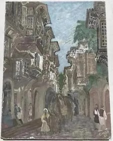 Signed Gregg oil on masonite painting