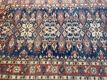 A Pakistan Kazak handwoven rug