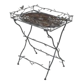 Cast Iron Branch & Birds twig Nest tray Table After Alberto Giacometti